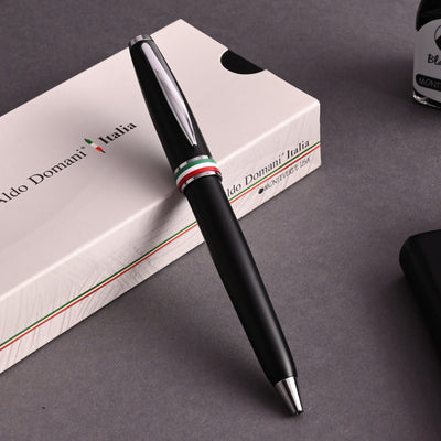 Monteverde Aldo Domani Italia Ball Pen - Matte Black CT - penpencilink