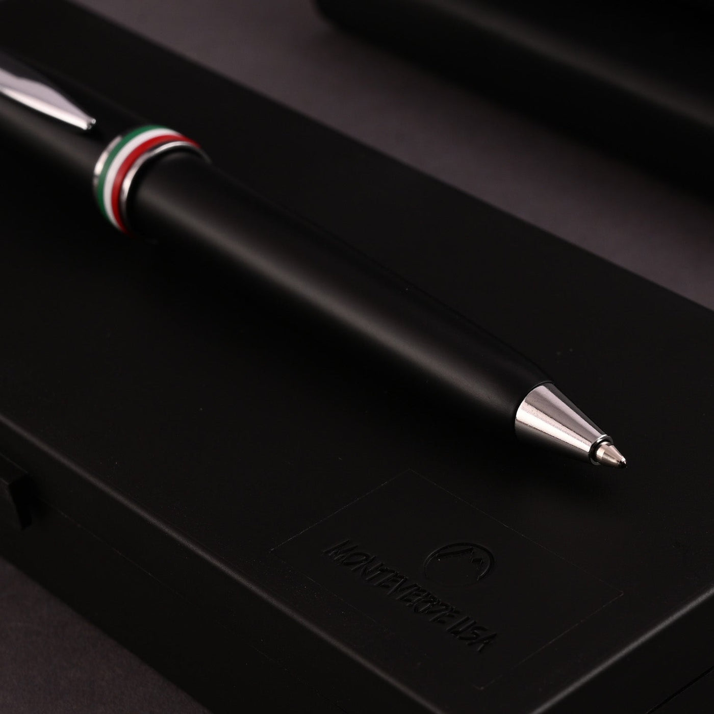 Monteverde Aldo Domani Italia Ball Pen - Matte Black CT - penpencilink