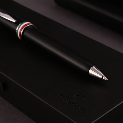 Monteverde Aldo Domani Italia Ball Pen - Matte Black CT - penpencilink