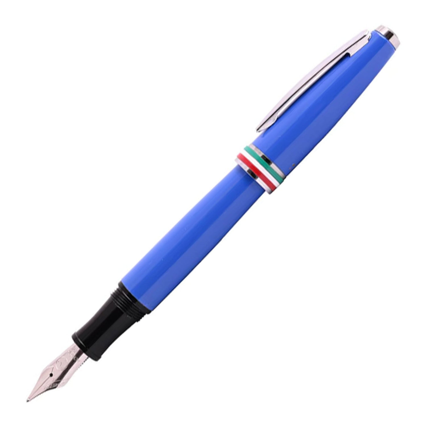 Monteverde Aldo Domani Italia Fountain Pen - Exotic Blue CT - penpencilink