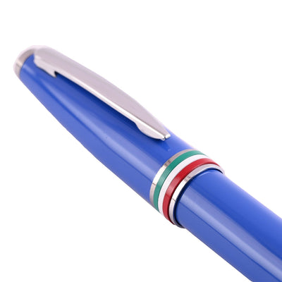 Monteverde Aldo Domani Italia Fountain Pen - Exotic Blue CT - penpencilink