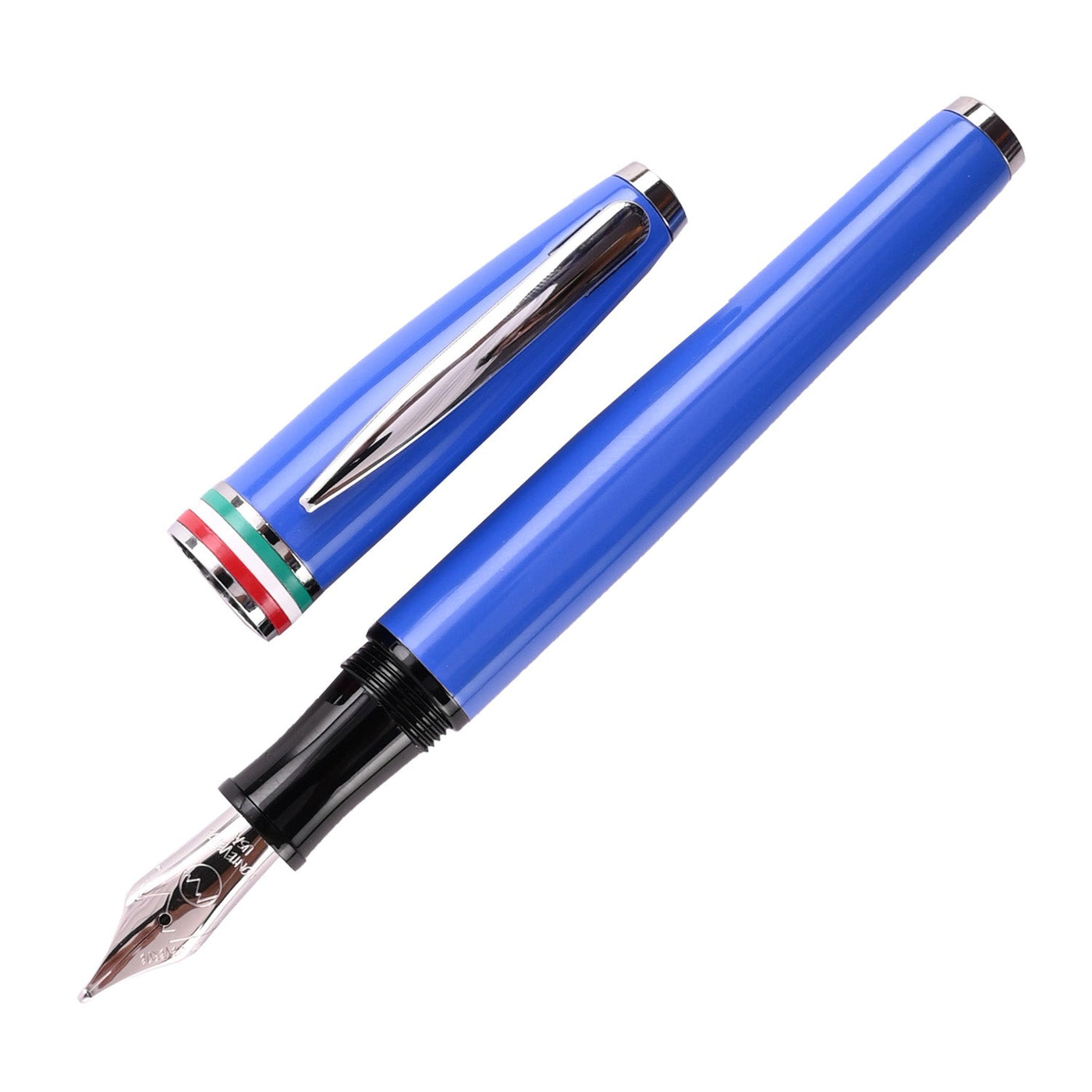 Monteverde Aldo Domani Italia Fountain Pen - Exotic Blue CT - penpencilink