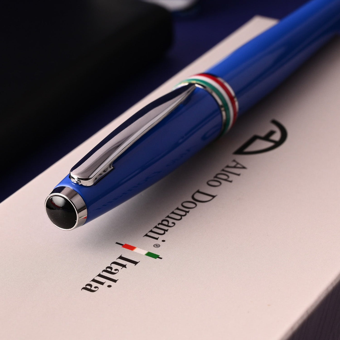 Monteverde Aldo Domani Italia Fountain Pen - Exotic Blue CT - penpencilink