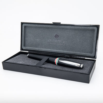 Monteverde Aldo Domani Italia Fountain Pen - Matte Black CT - penpencilink