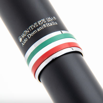 Monteverde Aldo Domani Italia Fountain Pen - Matte Black CT - penpencilink