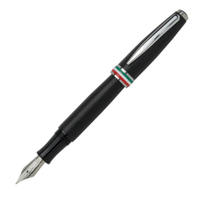 Monteverde Aldo Domani Italia Fountain Pen - Matte Black CT - penpencilink