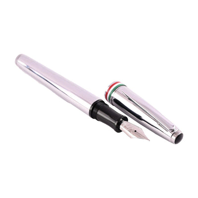 Monteverde Aldo Domani Italia Fountain Pen - Mirror Chrome CT - penpencilink