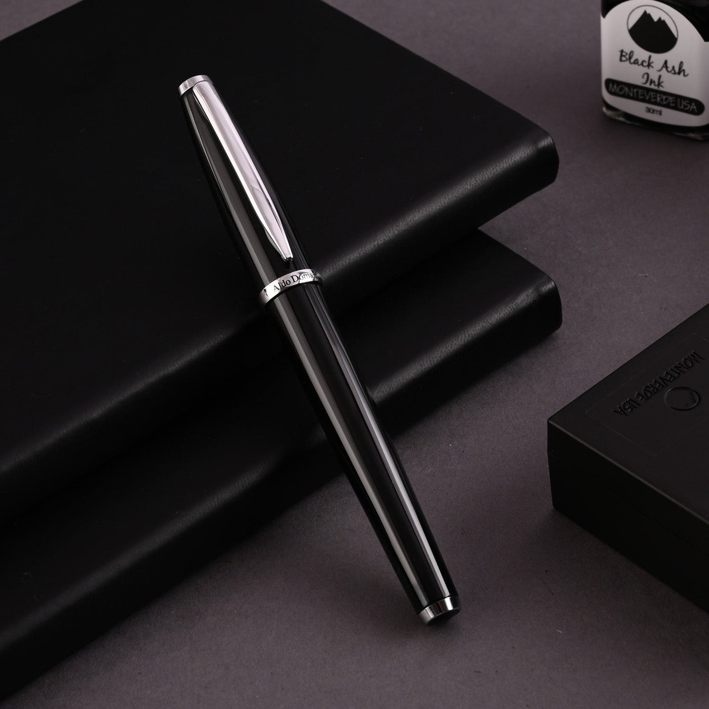 Monteverde Aldo Domani Roller Ball Pen - Black CT - penpencilink