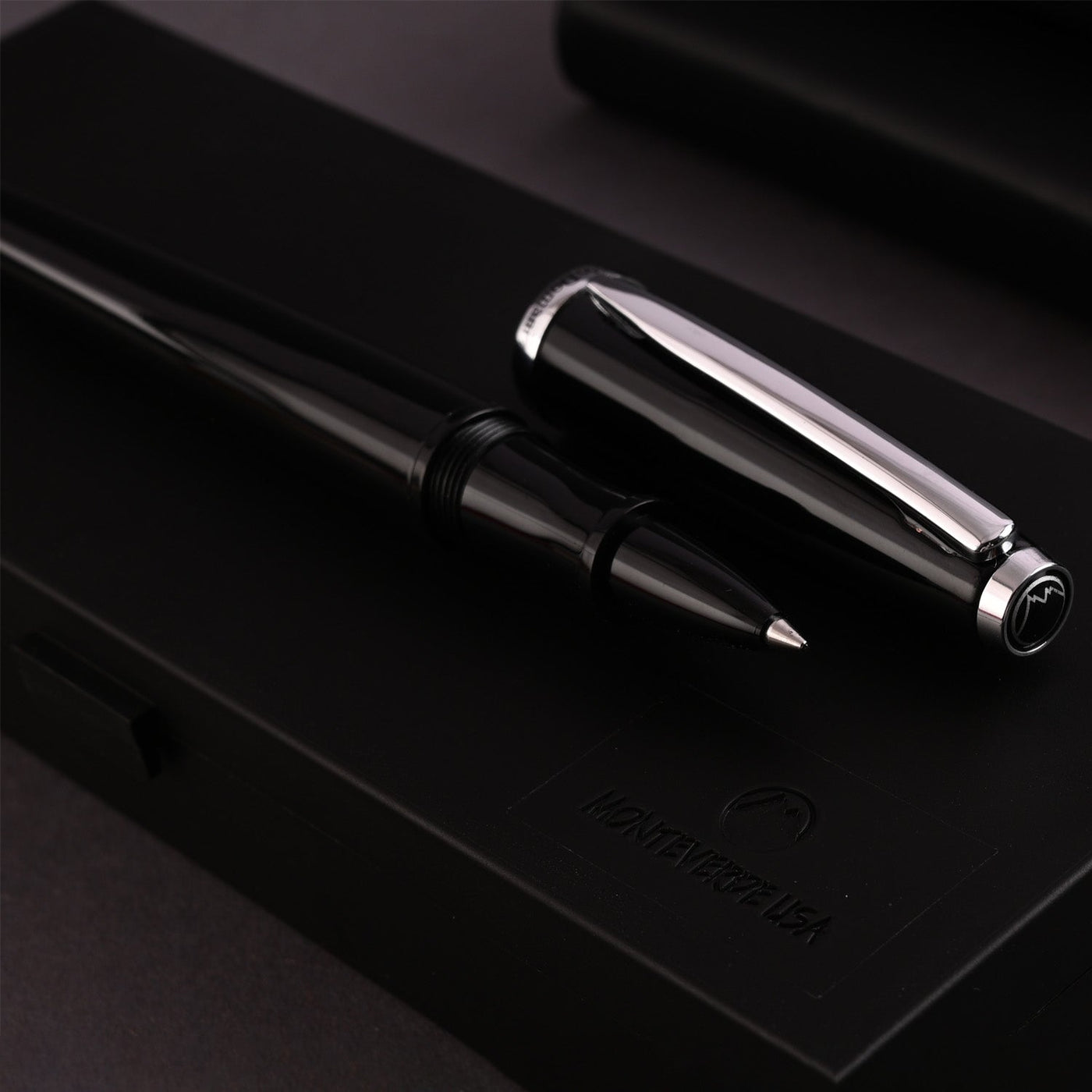 Monteverde Aldo Domani Roller Ball Pen - Black CT - penpencilink