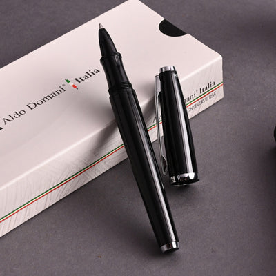 Monteverde Aldo Domani Roller Ball Pen - Black CT - penpencilink