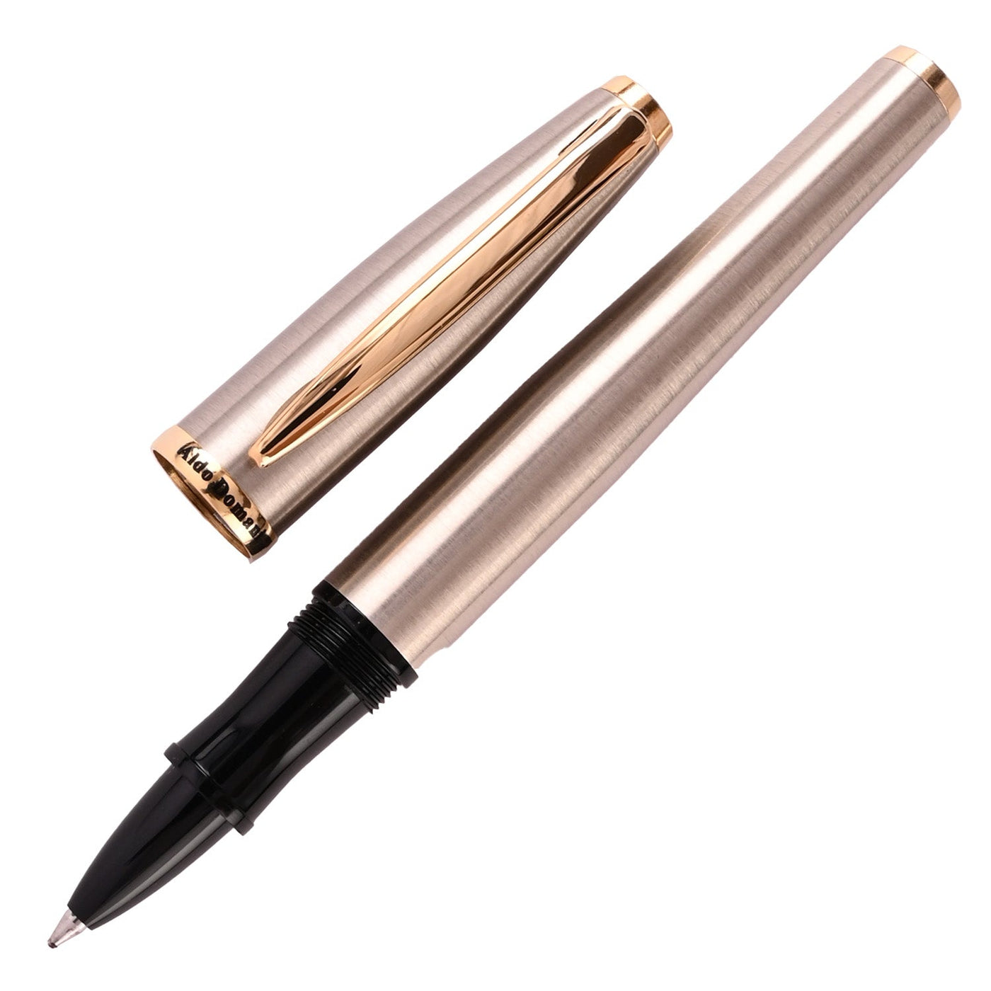 Monteverde Aldo Domani Roller Ball Pen - Brushed Steel GT - penpencilink