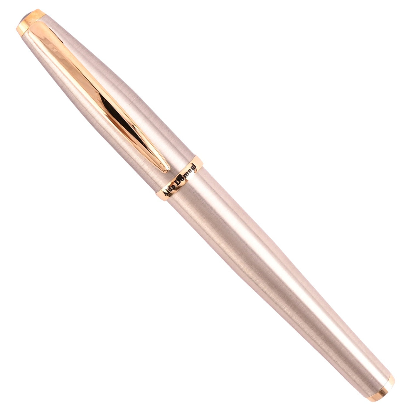 Monteverde Aldo Domani Roller Ball Pen - Brushed Steel GT - penpencilink