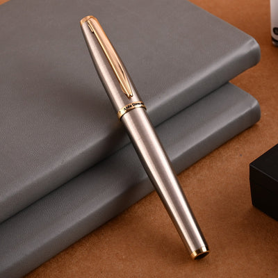Monteverde Aldo Domani Roller Ball Pen - Brushed Steel GT - penpencilink