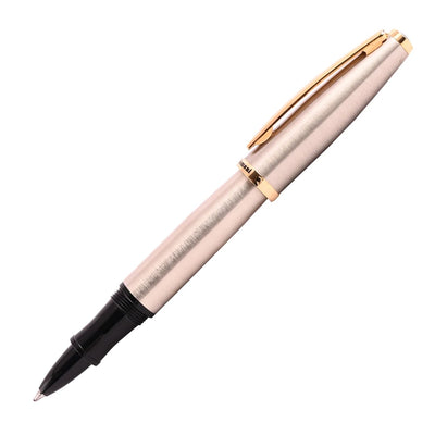 Monteverde Aldo Domani Roller Ball Pen - Brushed Steel GT - penpencilink