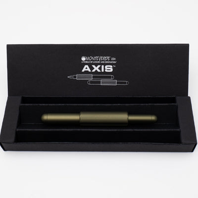 Monteverde Axis Fountain Pen - Matte Olive - penpencilink