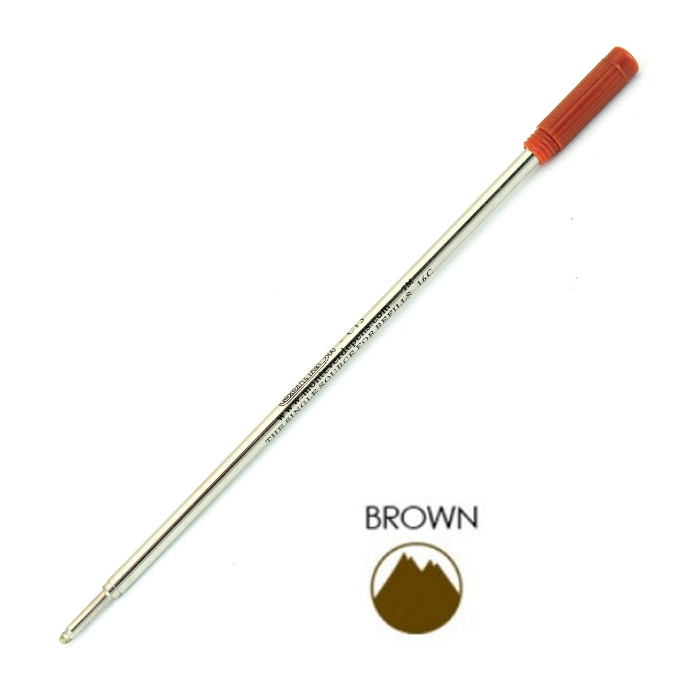 Monteverde Ball Pen Refill for Cross - Medium - Brown - Pack of 2 - penpencilink