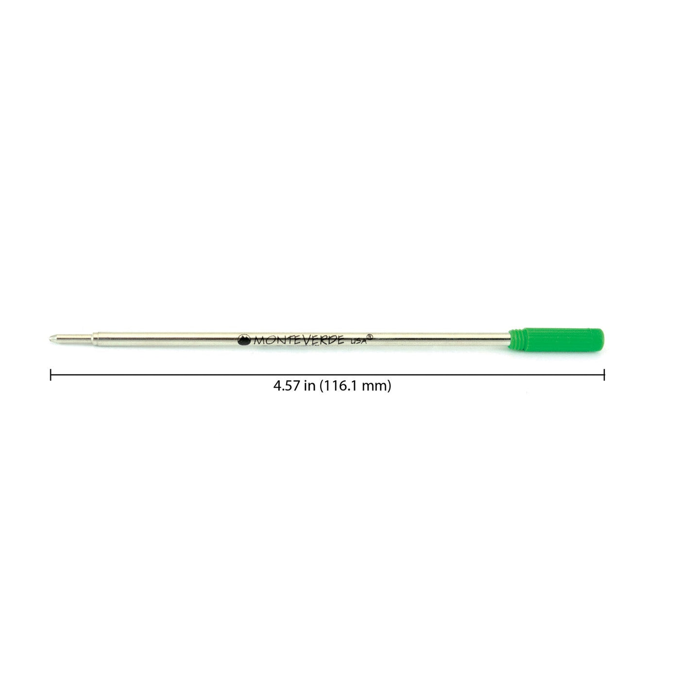 Monteverde Ball Pen Refill for Cross - Medium - Green - Pack of 2 - penpencilink