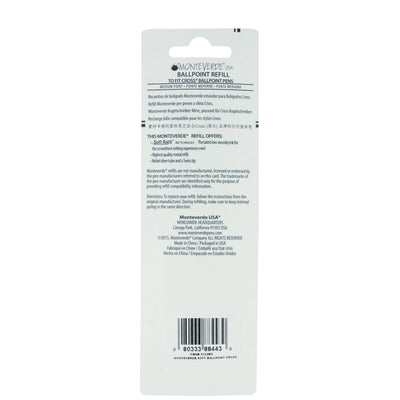 Monteverde Ball Pen Refill for Cross - Medium - Turquoise - Pack of 2 - penpencilink