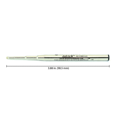 Monteverde Ball Pen Refill for Montblanc - Broad - Black - Pack of 2 - penpencilink