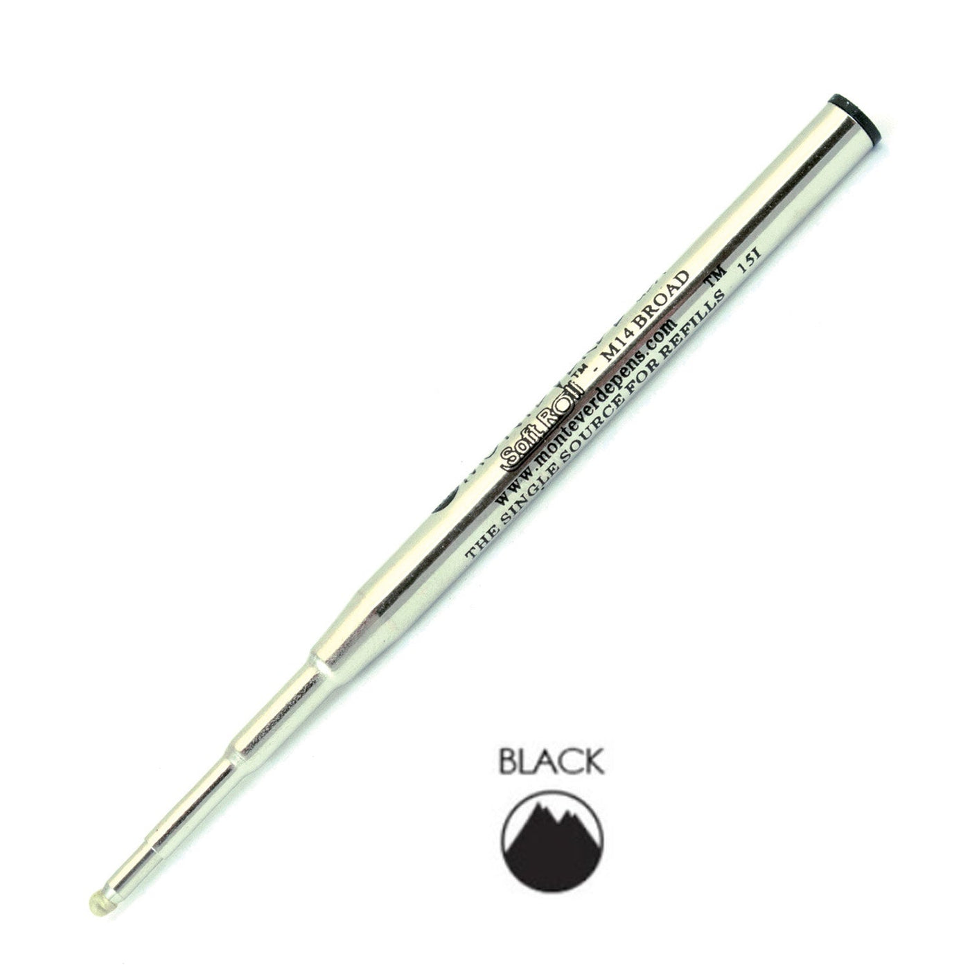 Monteverde Ball Pen Refill for Montblanc - Broad - Black - Pack of 2 - penpencilink