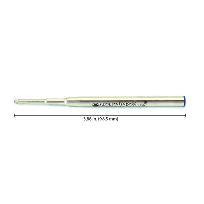 Monteverde Ball Pen Refill for Montblanc - Broad - Blue Black - Pack of 2 - penpencilink