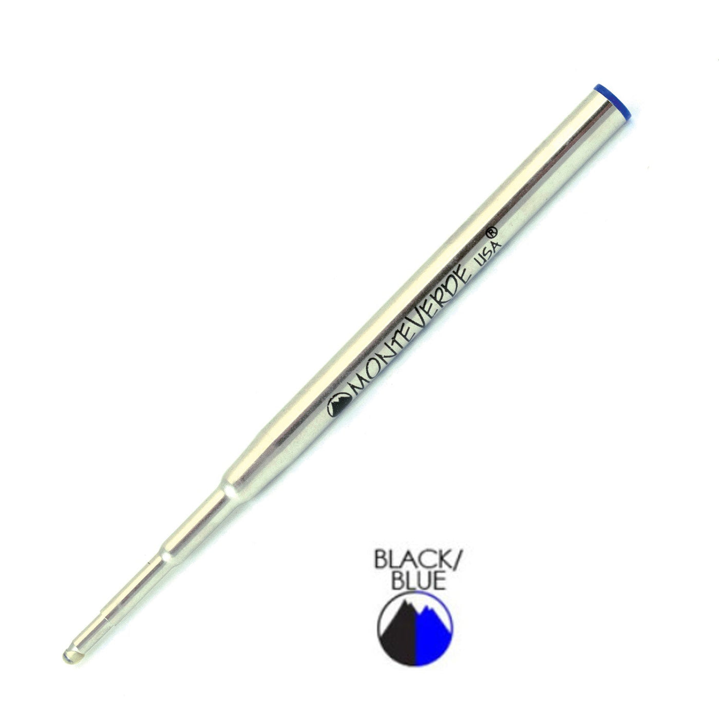 Monteverde Ball Pen Refill for Montblanc - Broad - Blue Black - Pack of 2 - penpencilink