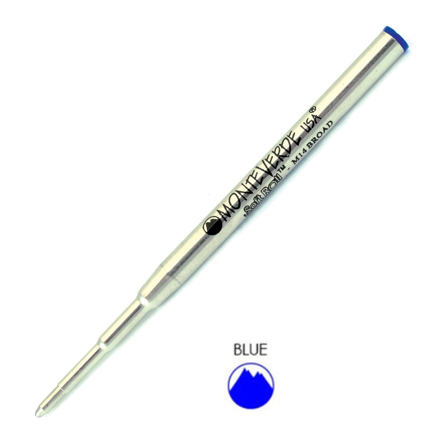 Monteverde Ball Pen Refill for Montblanc - Broad - Blue - Pack of 2 - penpencilink