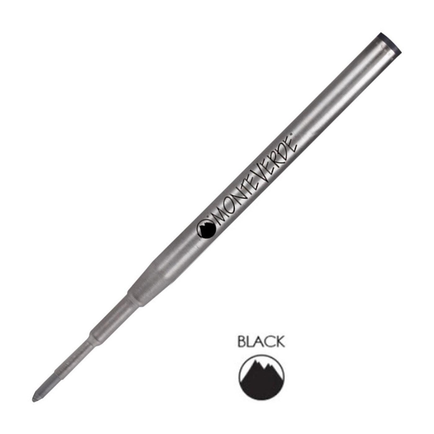 Monteverde Ball Pen Refill for Montblanc - Medium - Black - Pack of 2 - penpencilink