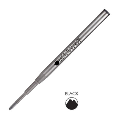 Monteverde Ball Pen Refill for Montblanc - Medium - Black - Pack of 2 - penpencilink