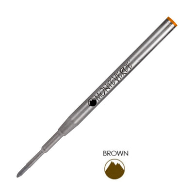 Monteverde Ball Pen Refill for Montblanc - Medium - Brown - Pack of 2 - penpencilink