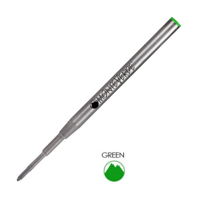Monteverde Ball Pen Refill for Montblanc - Medium - Green - Pack of 2 - penpencilink