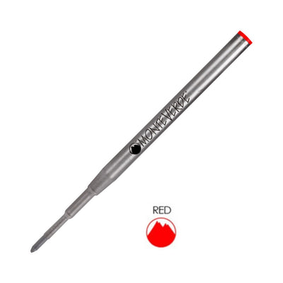 Monteverde Ball Pen Refill for Montblanc - Medium - Red - Pack of 2 - penpencilink