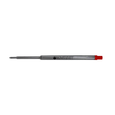 Monteverde Ball Pen Refill for Waterman - Medium - Red - Pack of 2 - penpencilink