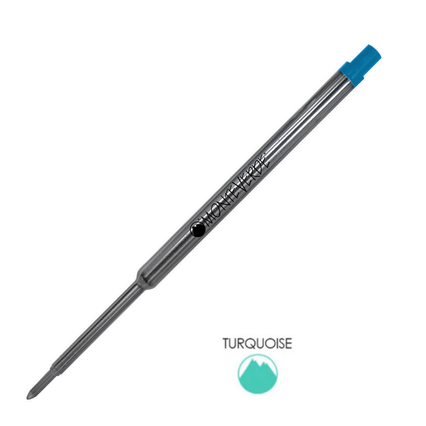 Monteverde Ball Pen Refill for Waterman - Medium - Turquoise - Pack of 2 - penpencilink