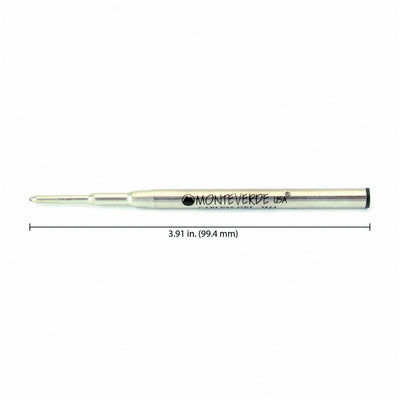Monteverde Ceramic Gel Ball Pen Refill for Montblanc - Broad - Black - Pack of 2 - penpencilink