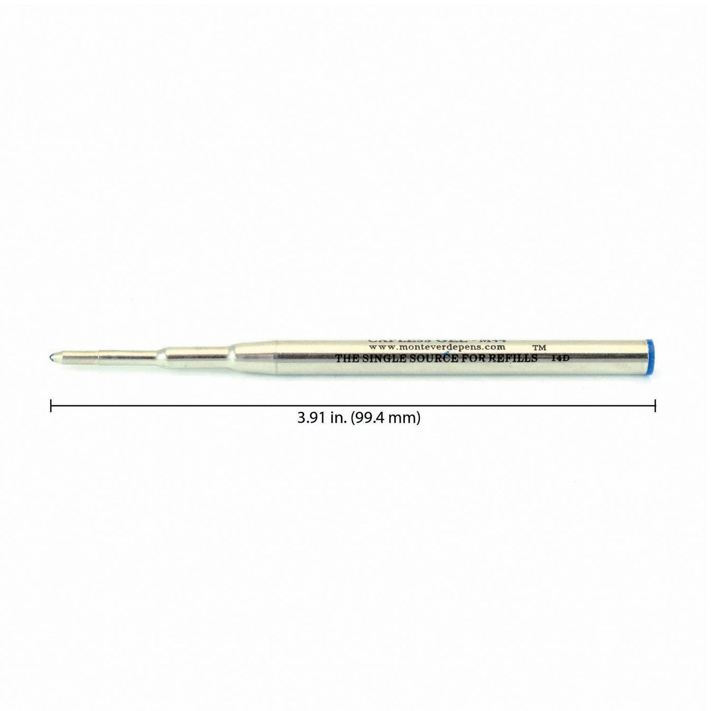 Monteverde Ceramic Gel Ball Pen Refill for Montblanc - Broad - Blue Black - Pack of 2 - penpencilink