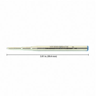Monteverde Ceramic Gel Ball Pen Refill for Montblanc - Broad - Blue Black - Pack of 2 - penpencilink
