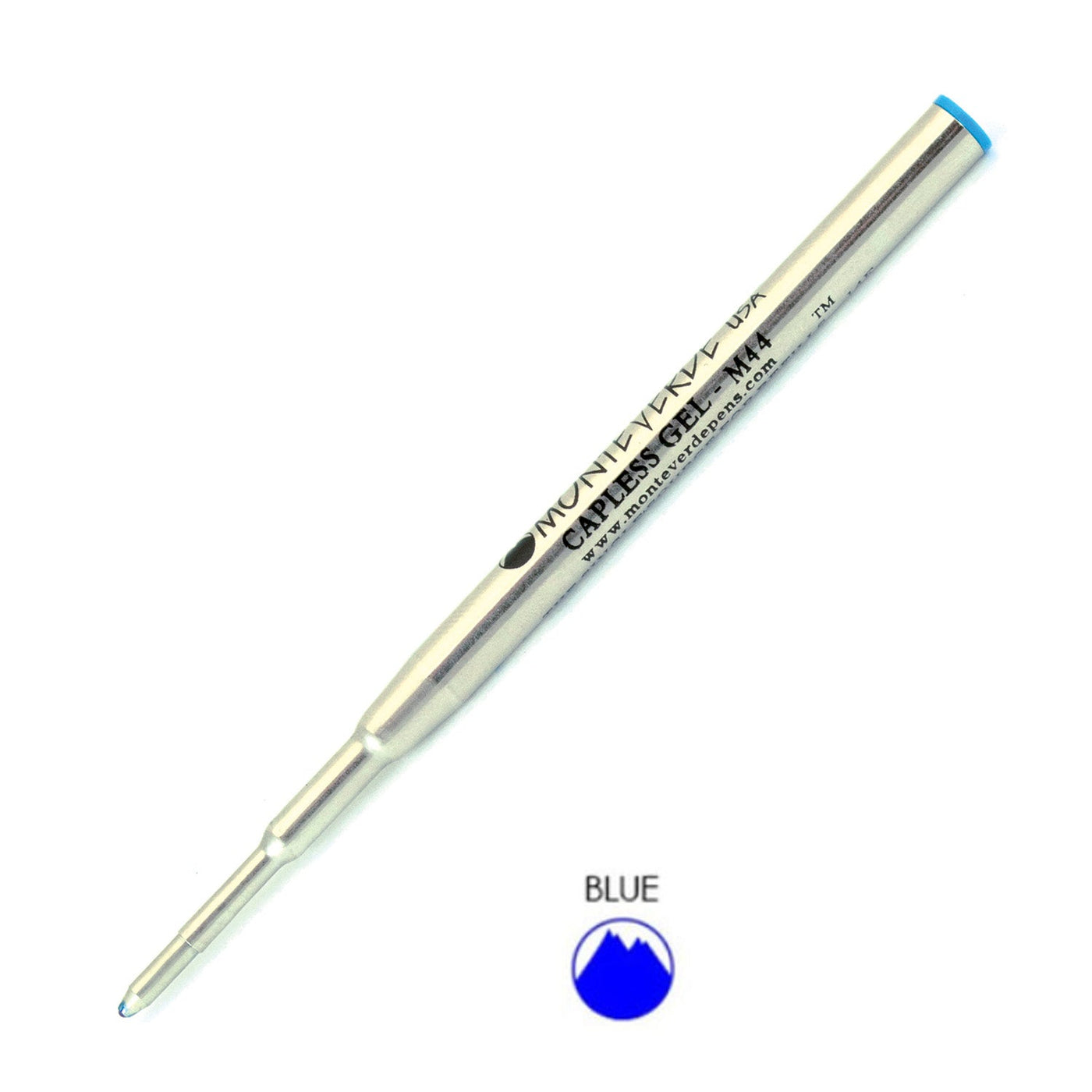 Monteverde Ceramic Gel Ball Pen Refill for Montblanc - Broad - Blue - Pack of 2 - penpencilink