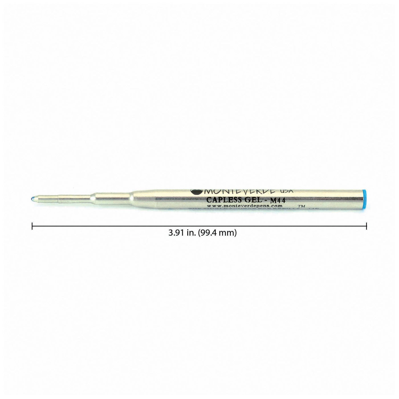 Monteverde Ceramic Gel Ball Pen Refill for Montblanc - Broad - Blue - Pack of 2 - penpencilink