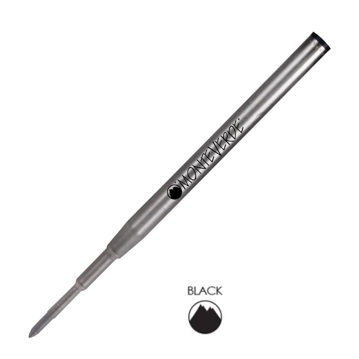 Monteverde Ceramic Gel Ball Pen Refill for Montblanc - Fine - Black - Pack of 2 - penpencilink