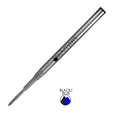 Monteverde Ceramic Gel Ball Pen Refill for Montblanc - Fine - Blue Black - Pack of 2 - penpencilink