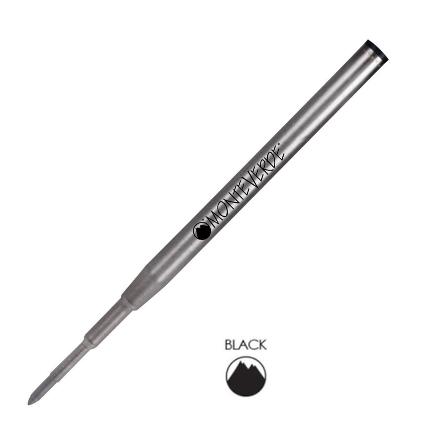 Monteverde Ceramic Gel Ball Pen Refill for Montblanc - Medium - Black - Pack of 2 - penpencilink