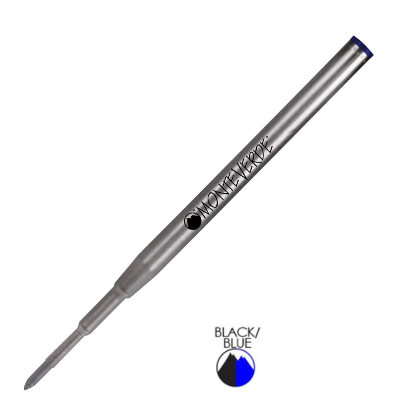 Monteverde Ceramic Gel Ball Pen Refill for Montblanc - Medium - Blue Black - Pack of 2 - penpencilink