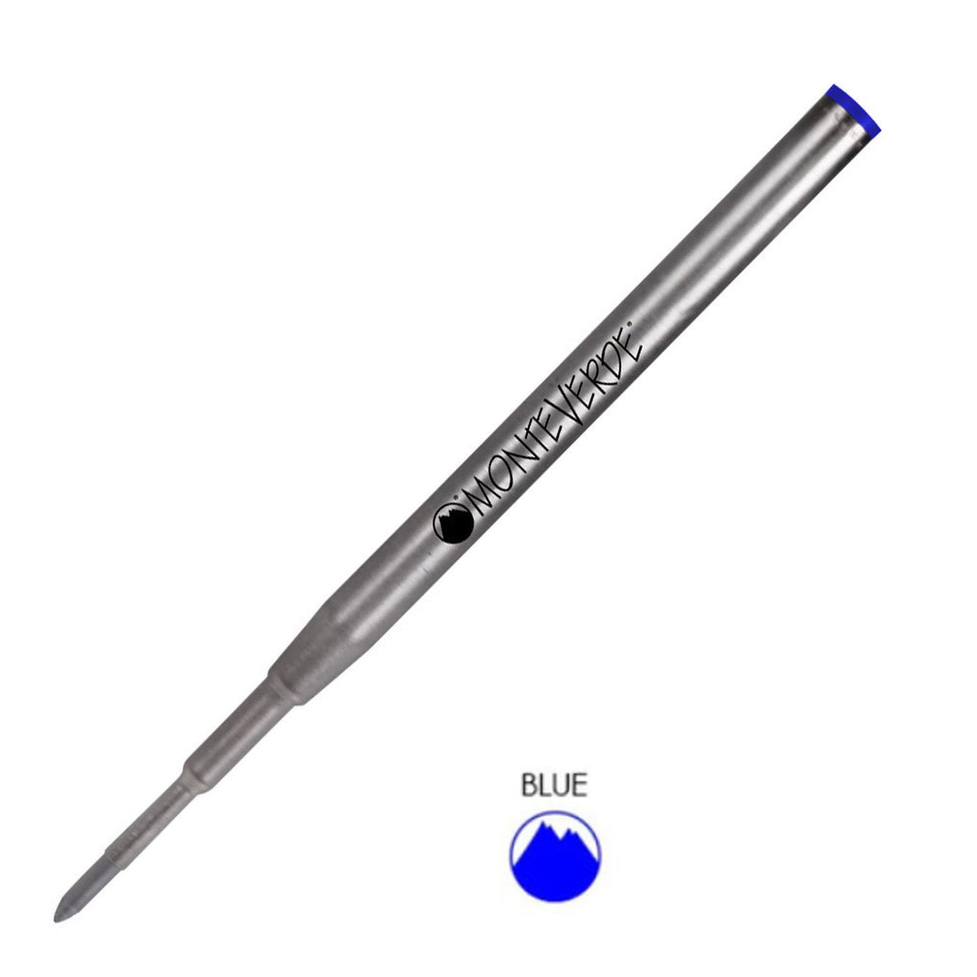 Monteverde Ceramic Gel Ball Pen Refill for Montblanc - Medium - Blue - Pack of 2 - penpencilink
