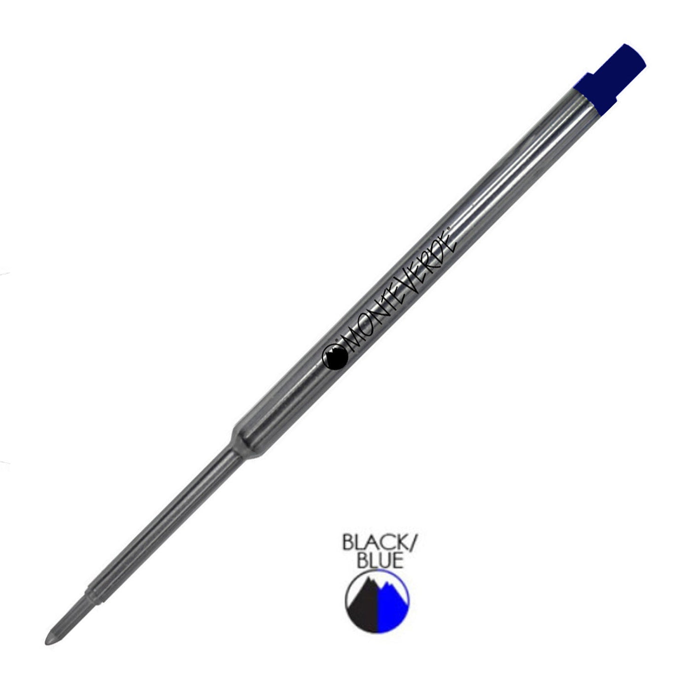 Monteverde Ceramic Gel Ball Pen Refill for Waterman - Fine - Blue Black - Pack of 2 - penpencilink
