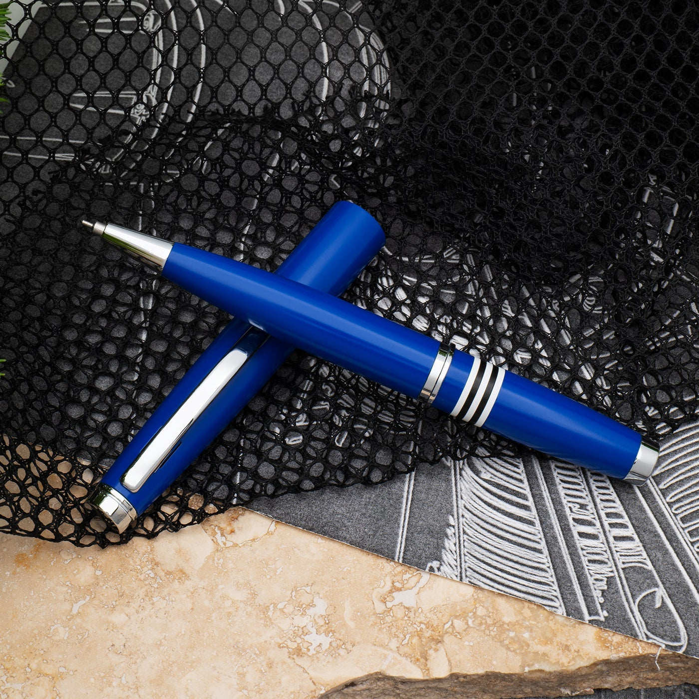 Monteverde Dakota Roller Ball Pen - Air Force Blue CT - penpencilink