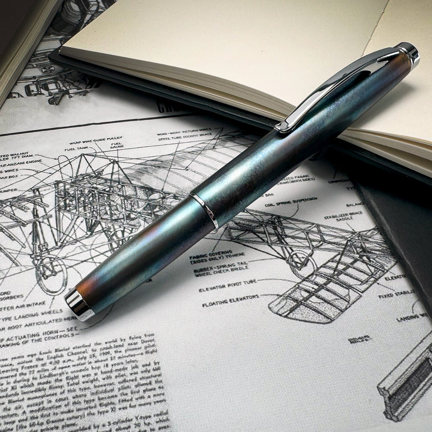 Monteverde Dakota Roller Ball Pen - Raw Flame CT - penpencilink