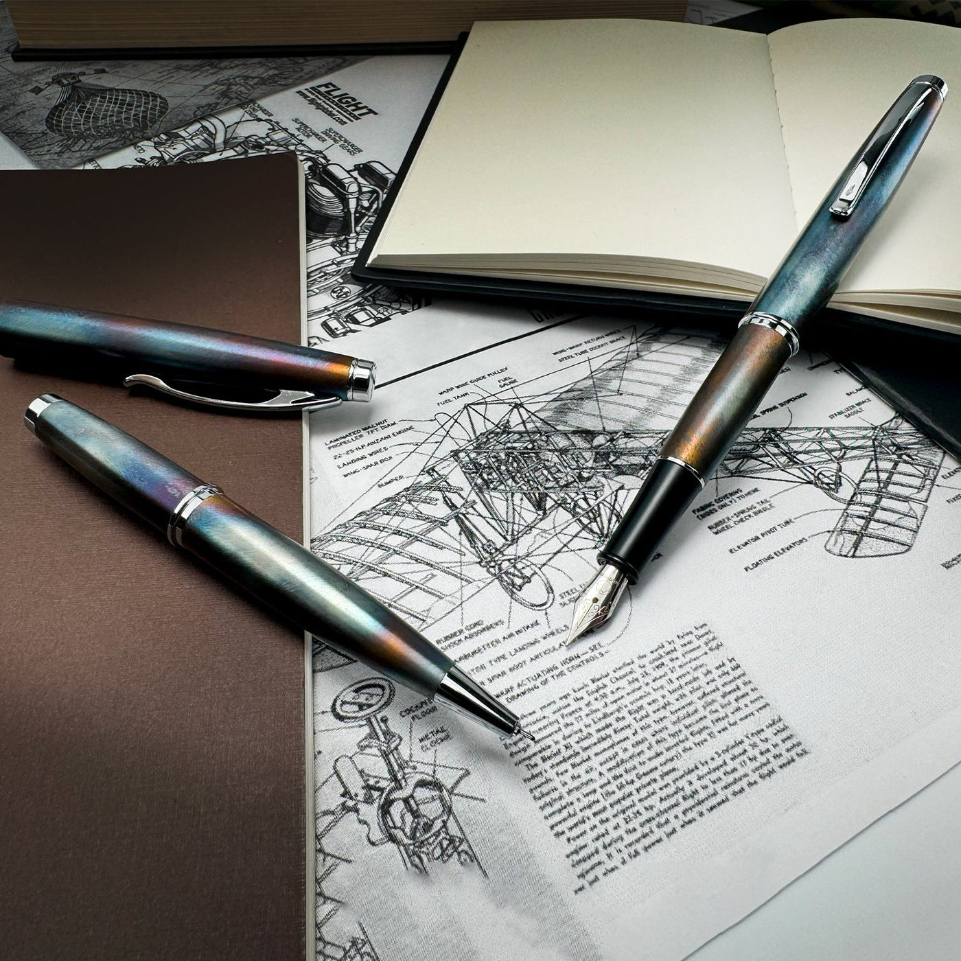 Monteverde Dakota Roller Ball Pen - Raw Flame CT - penpencilink