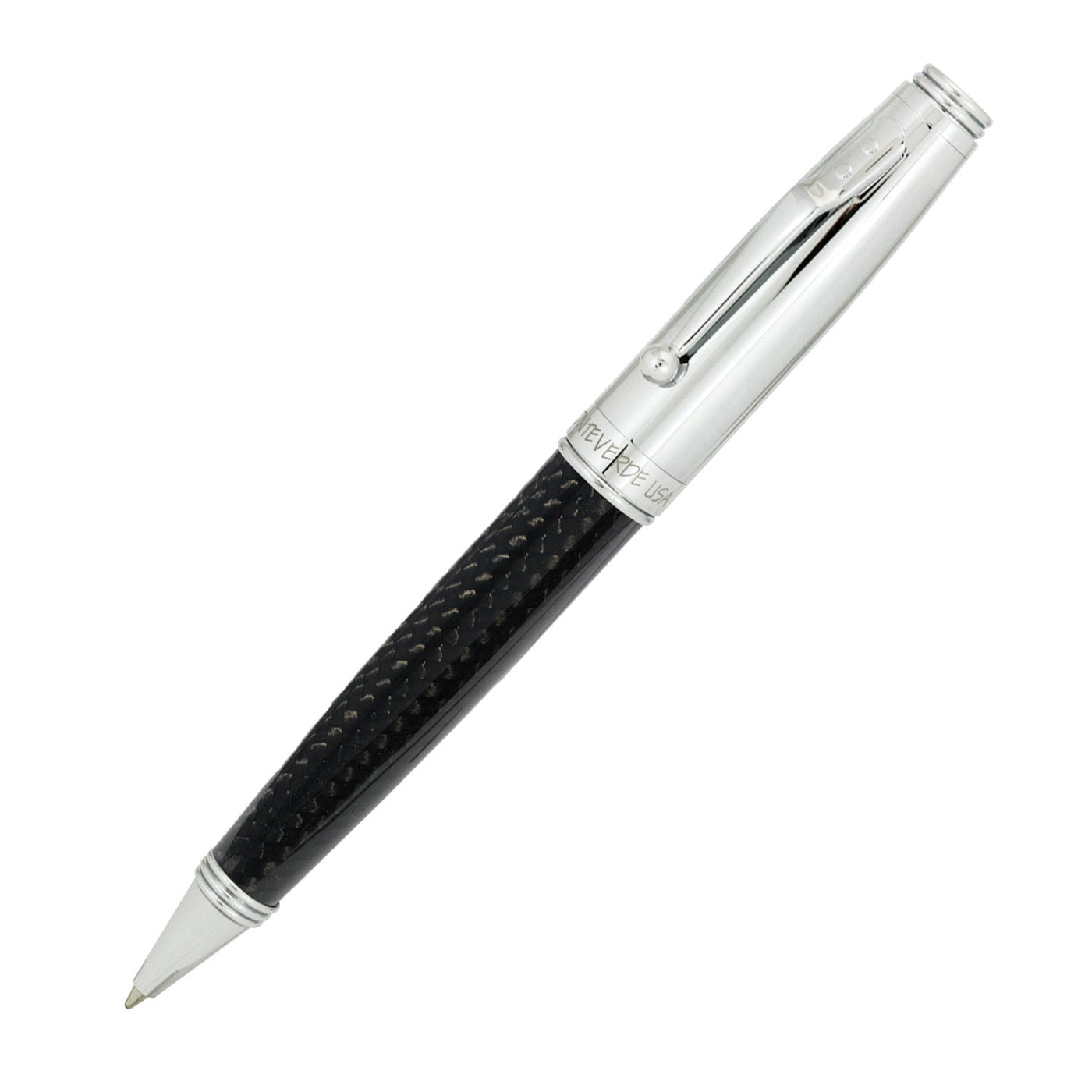 Monteverde Invincia Ball Pen - Chrome & Carbon Fibre - penpencilink