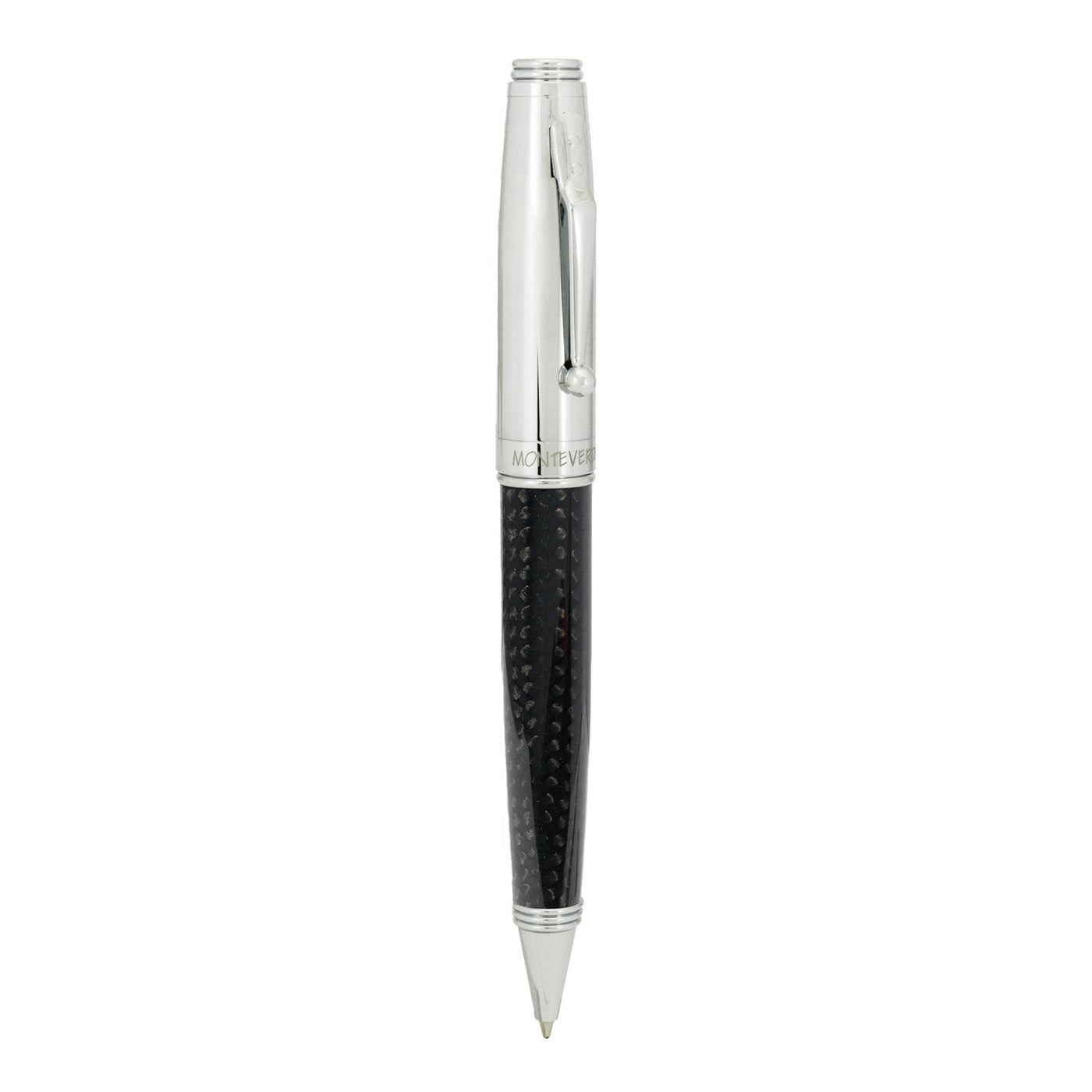 Monteverde Invincia Ball Pen - Chrome & Carbon Fibre - penpencilink